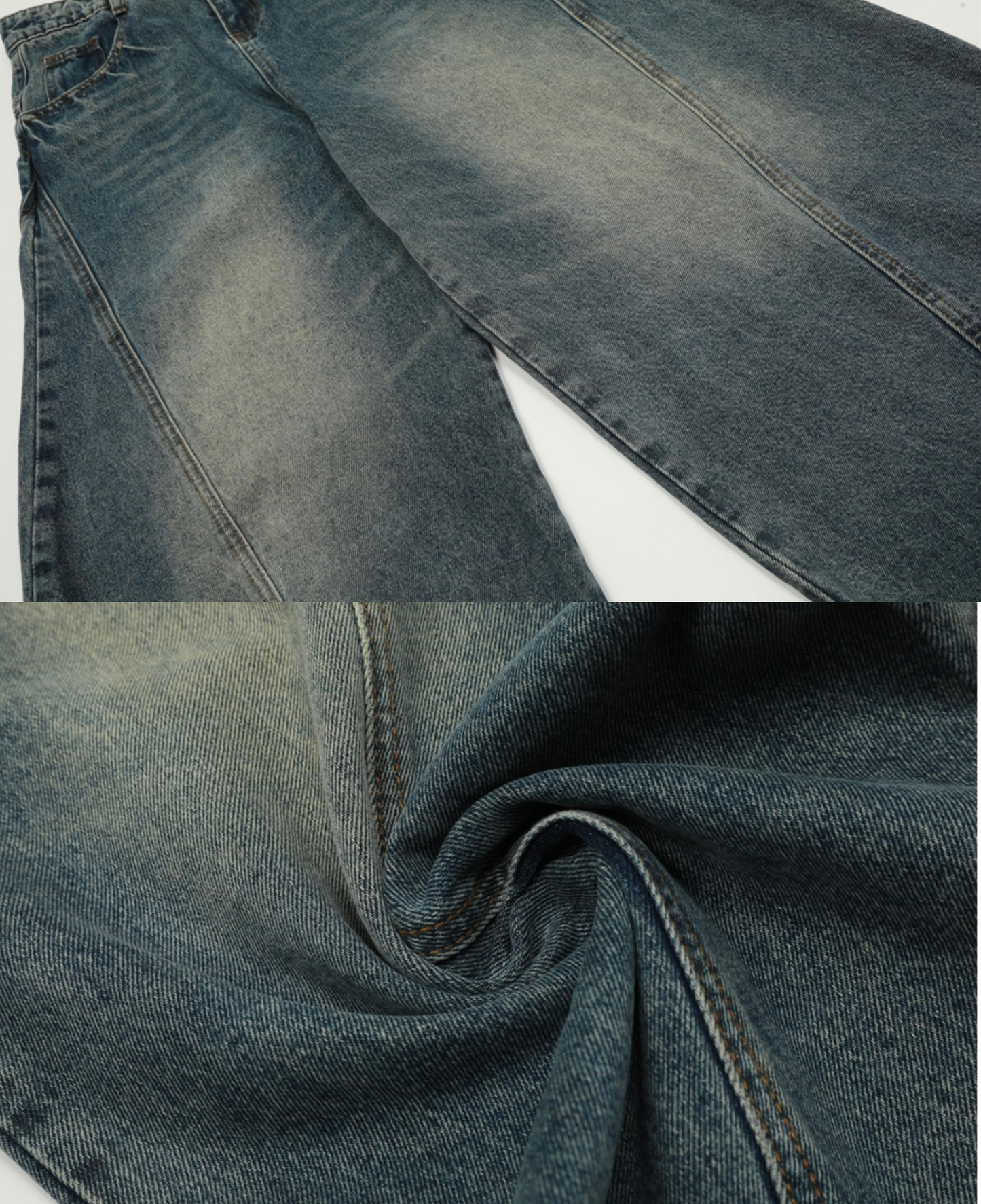 Vintage Barrel Wide Denim Pants