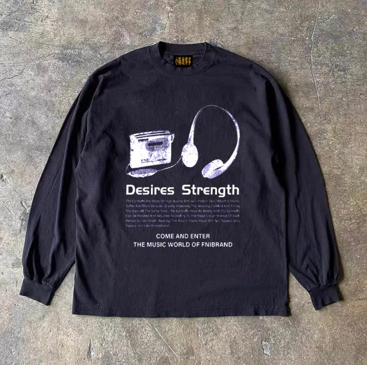 Retro Gadget Typography Long Sleeve T-Shirt