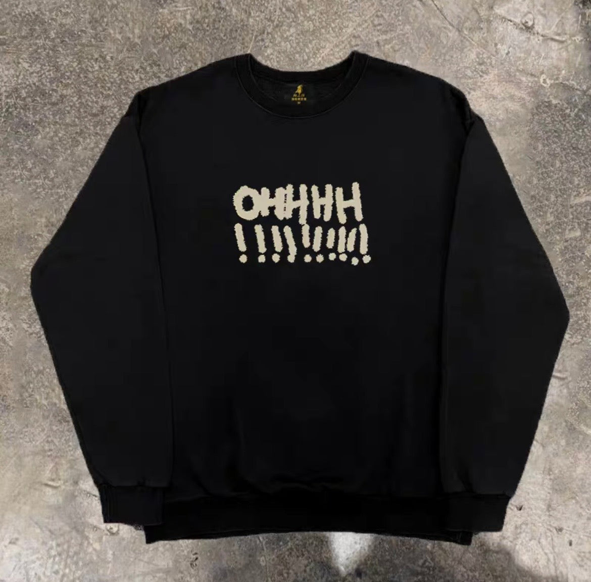 Front Graffiti Logo Print Sweatshirt