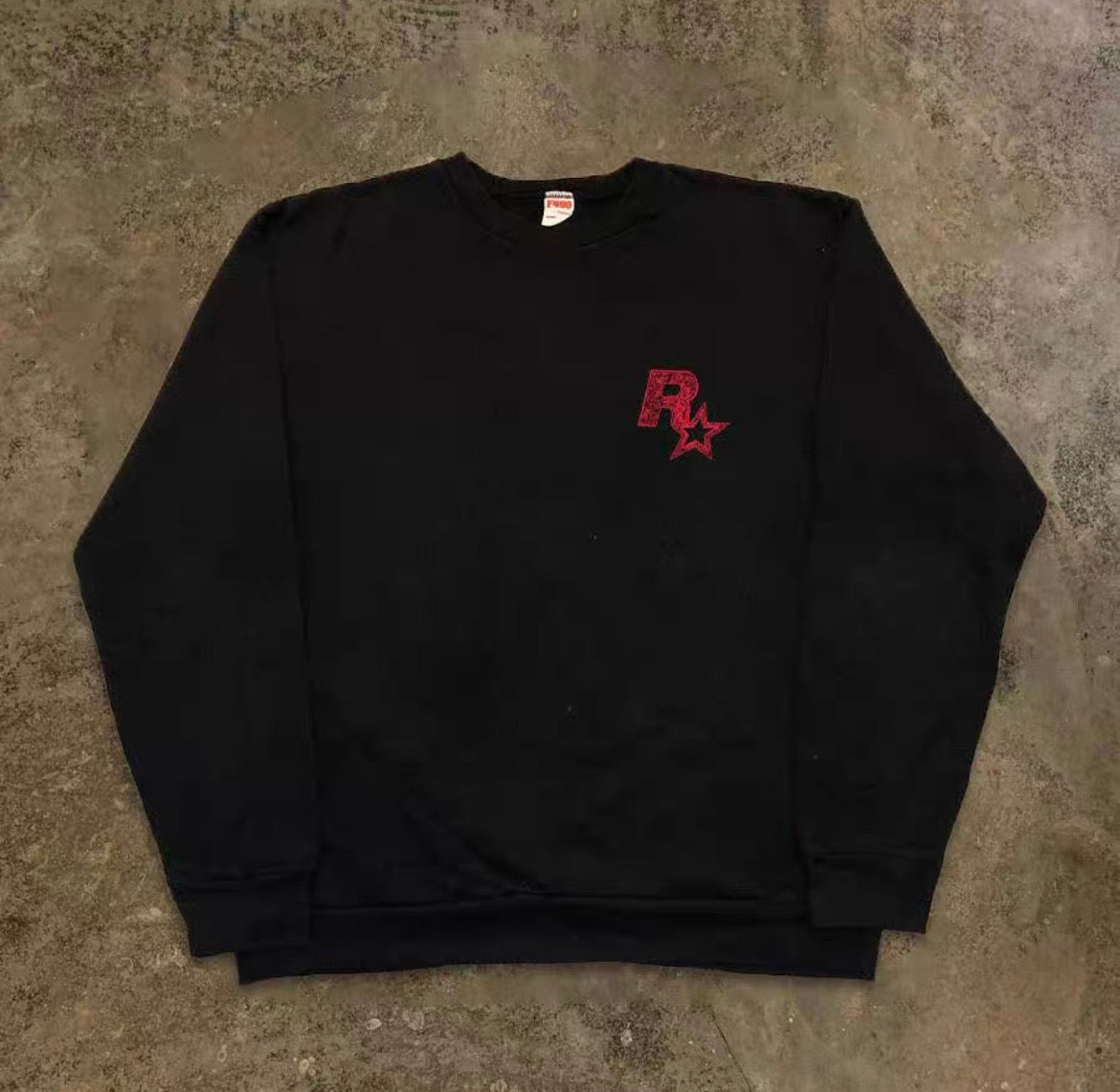 Back R Star Arabesque Print Long Sleeve T-Shirt