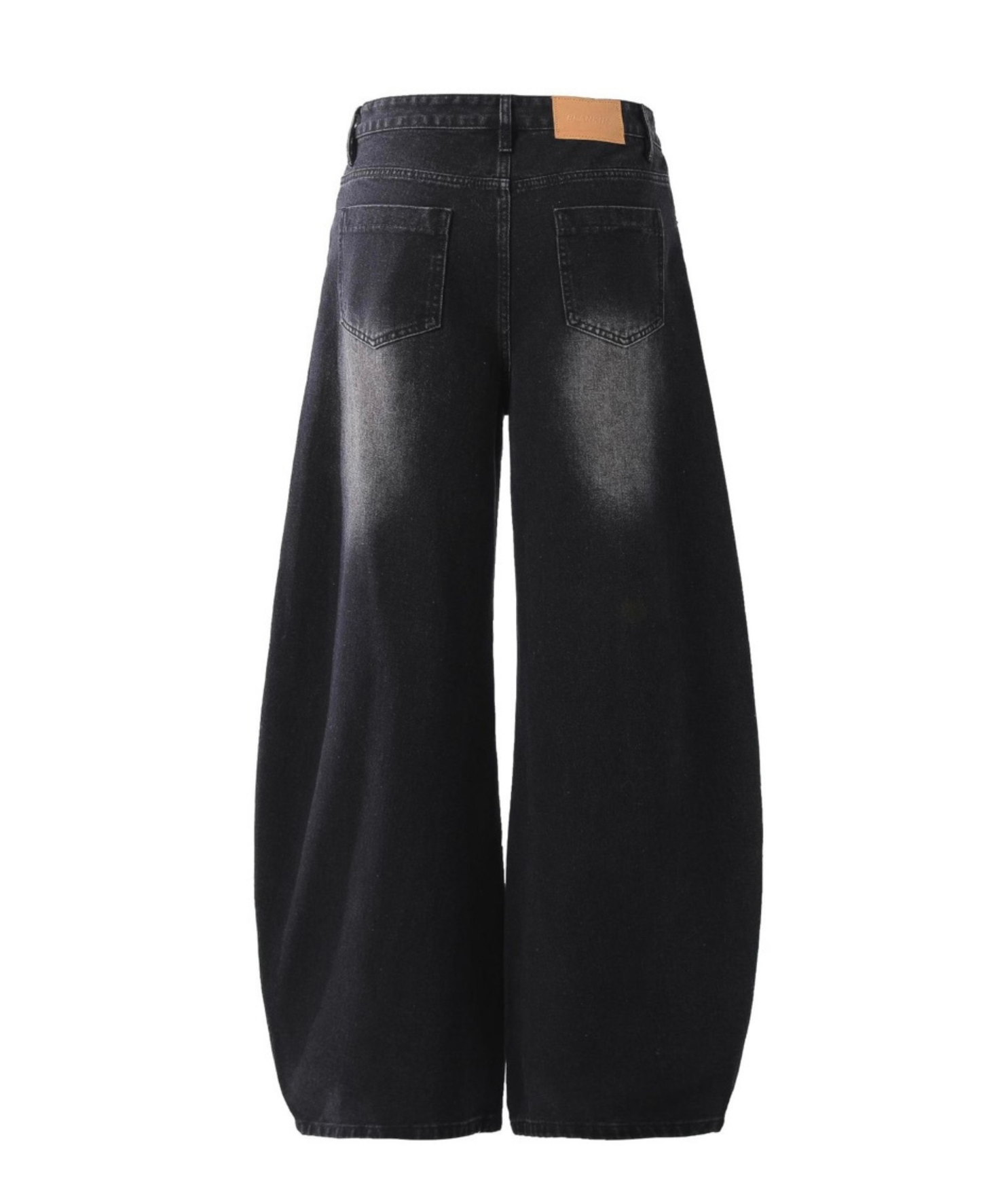 Vintage Wash Barrel Wide Denim Pants