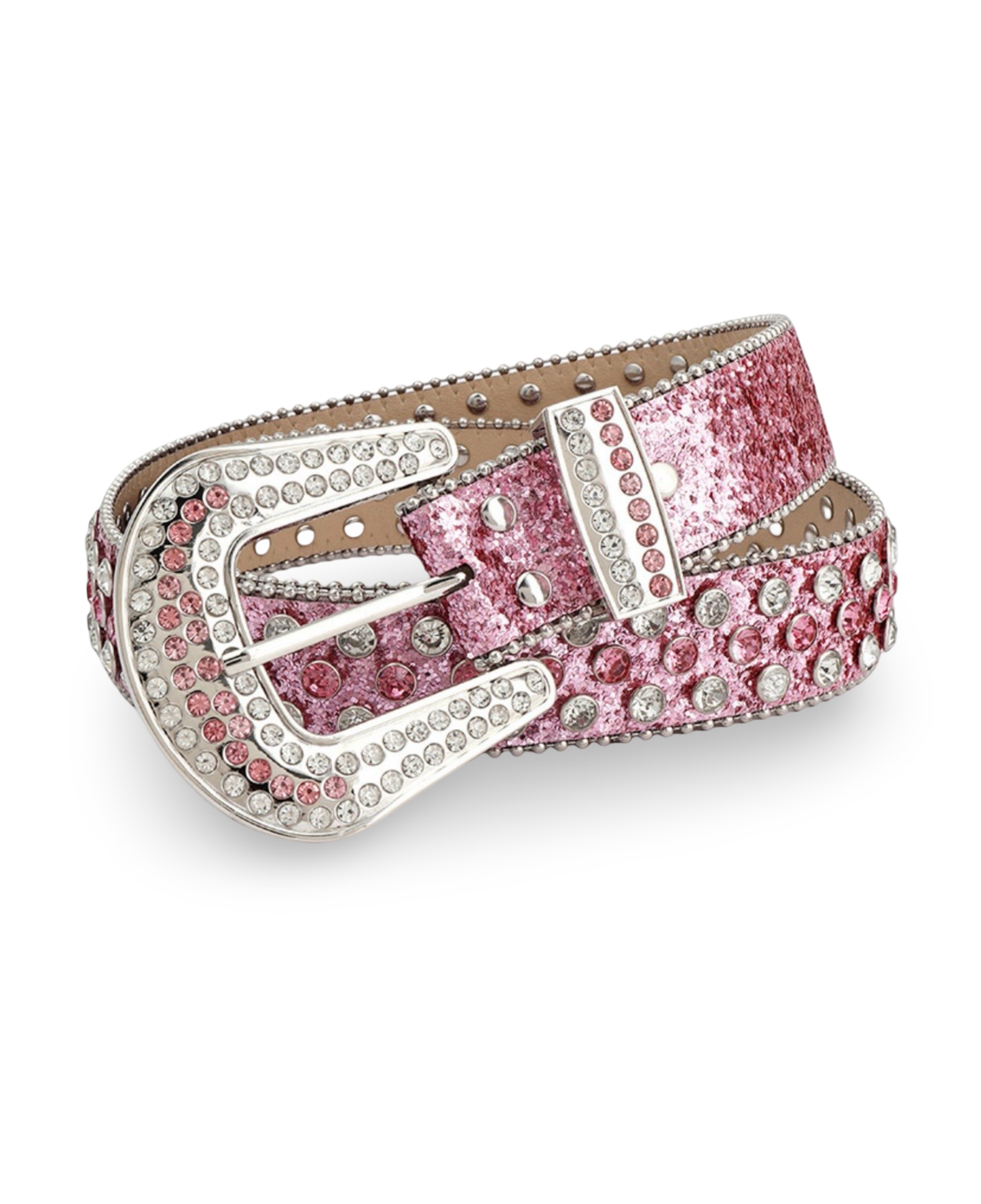Crystal Embellished Western Leather Belt