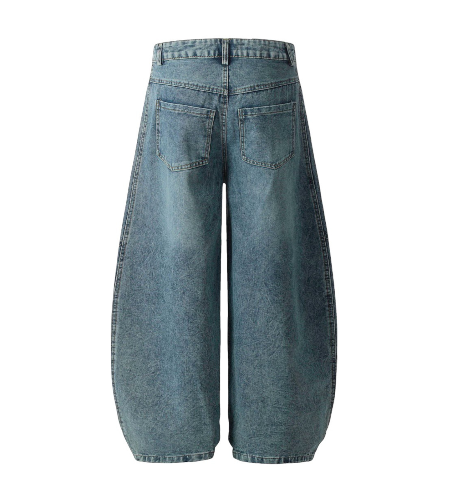 Stripe Wide blue  Denim Pants