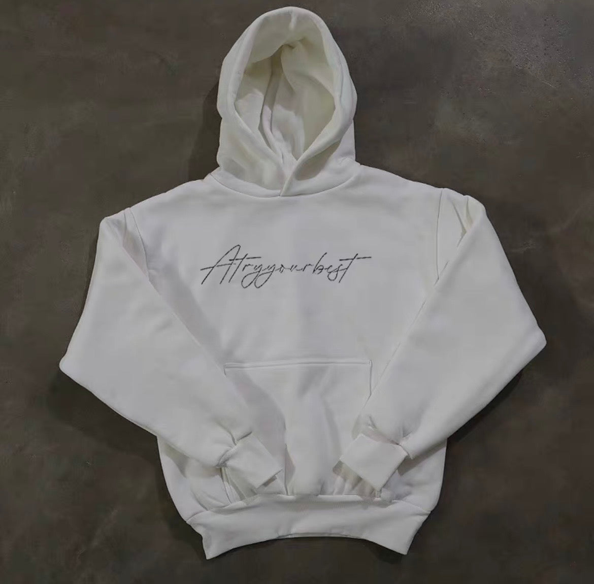 Script Graphic Front Logo Hoodie