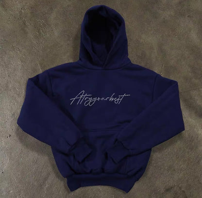 Script Graphic Front Logo Hoodie