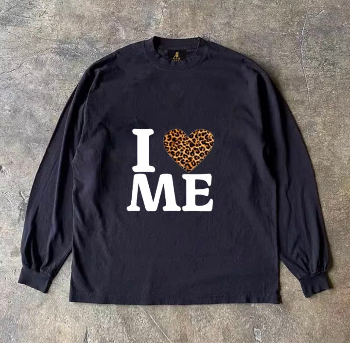 Leopard Heart Print Long Sleeve T-Shirt