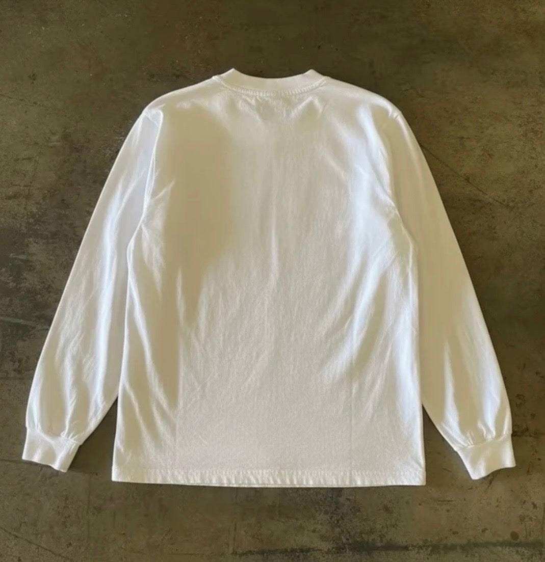 Monotone Flower Bouquet Graphic Long Sleeve T-Shirt