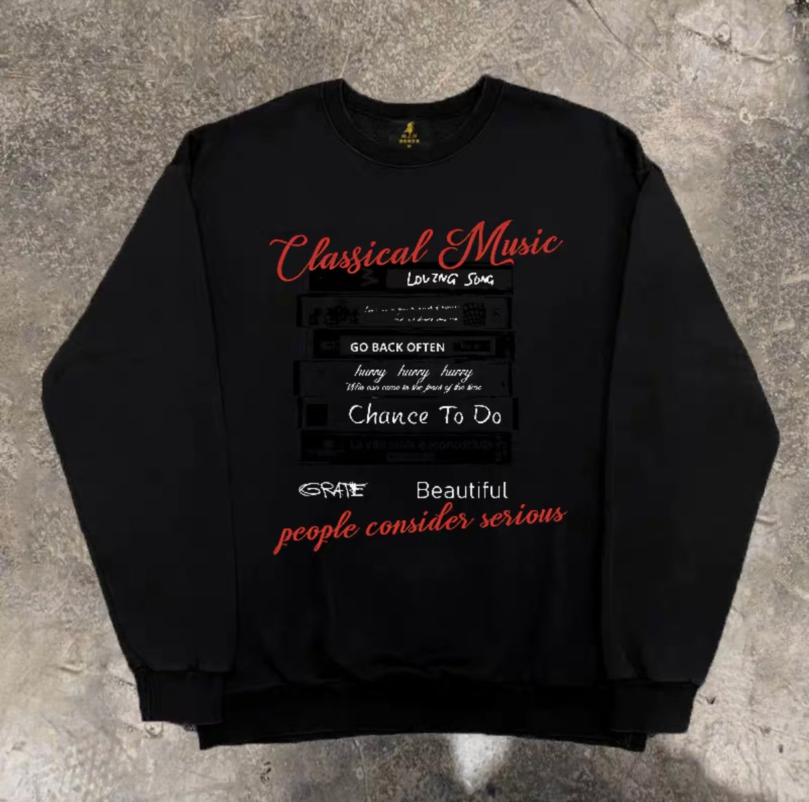 Retro Music Art Graphic Sweatshirt