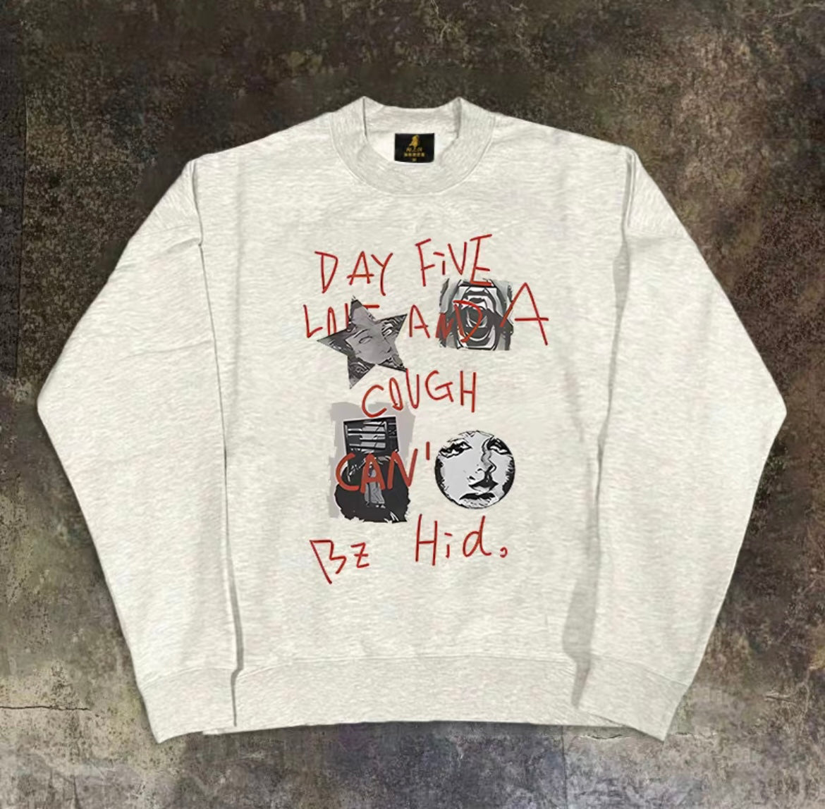 Grunge Graphic Loose Sweatshirt