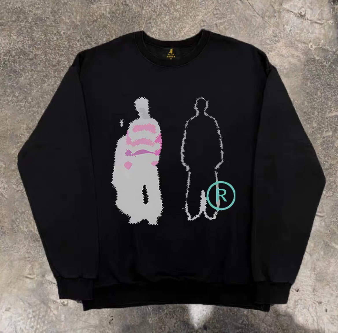 Silhouette Graphic Loose Sweatshirt