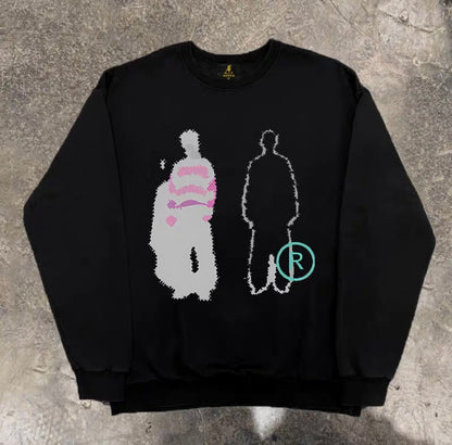 Silhouette Graphic Loose Sweatshirt