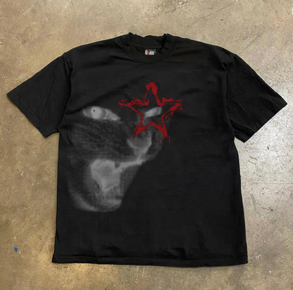 Cat Graphic Print T-shirts