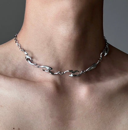 Liquid Distortion Chain Necklace