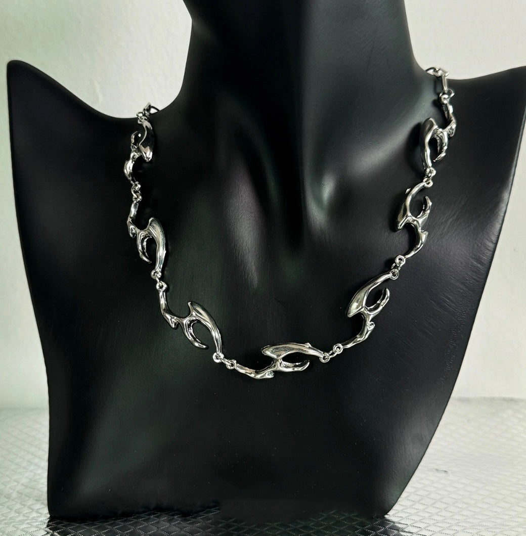 Liquid Distortion Chain Necklace