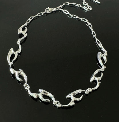 Liquid Distortion Chain Necklace