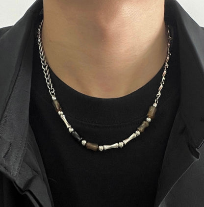 Link Bone Beads Necklace