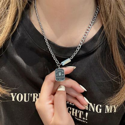 Dog Tag Silver Chain Necklace