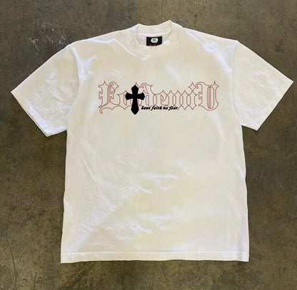 Gothic Cross Graphic T-Shirt