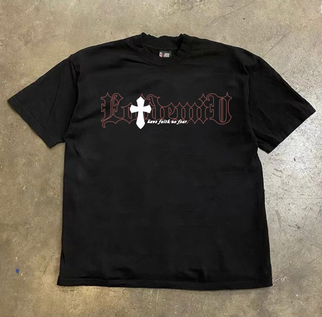 Gothic Cross Graphic T-Shirt