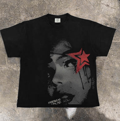 Red Star Shadow Girl T-Shirt
