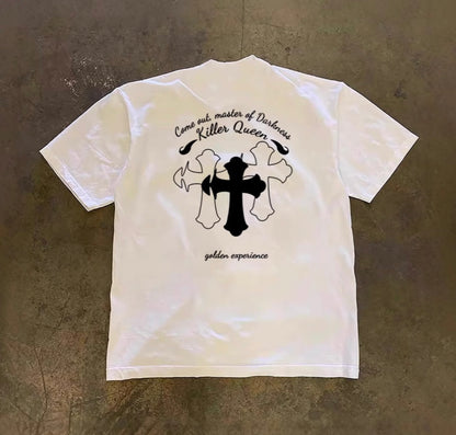 Gothic Cross Graphic T-Shirt