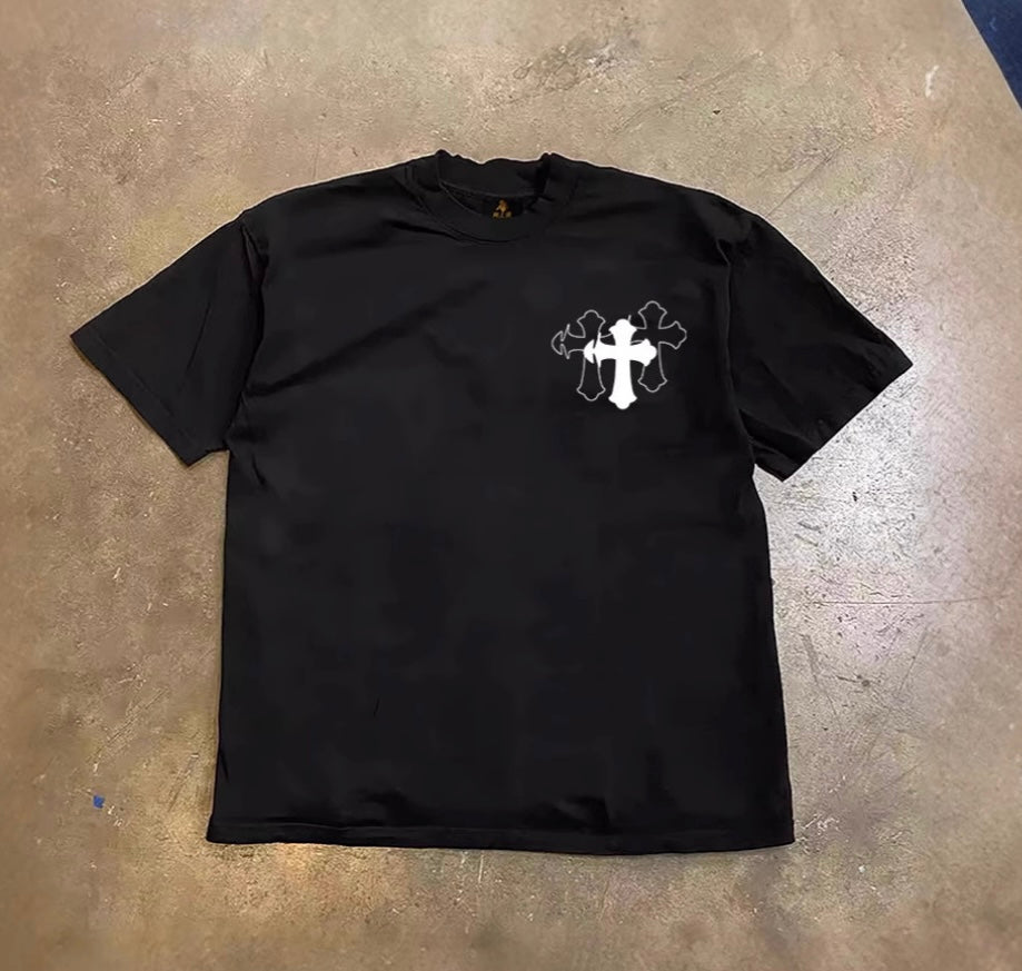 Gothic Cross Graphic T-Shirt