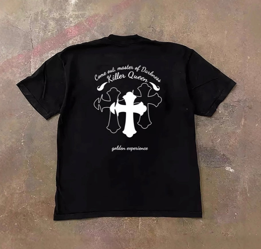 Gothic Cross Graphic T-Shirt