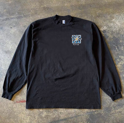 Back Flower Graphic Long Sleeve T-Shirt