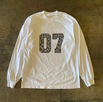 Leopard Number 07 Graphic Long Sleeve T-Shirt