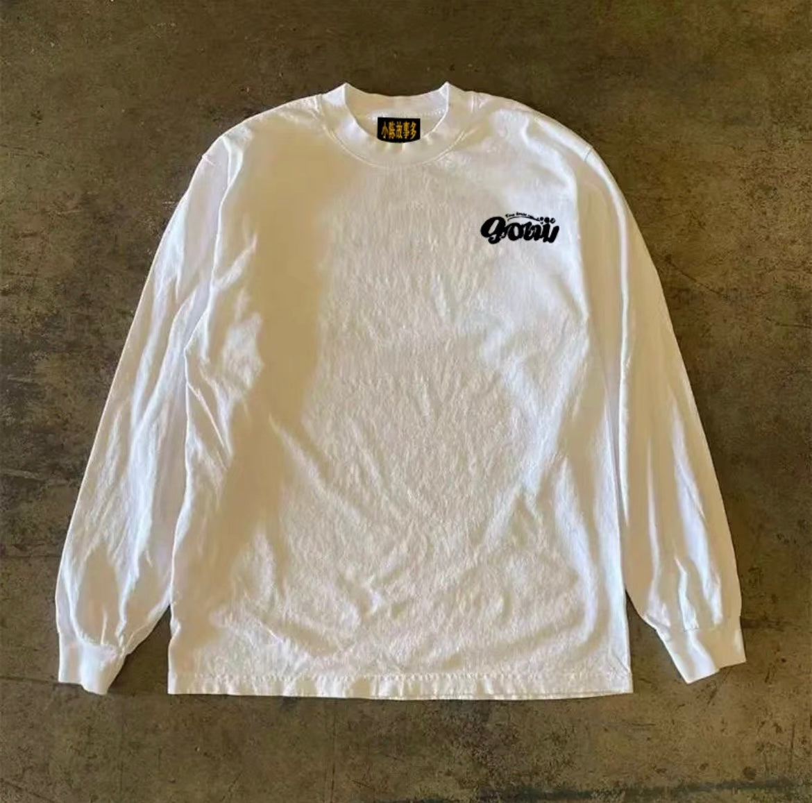 Bubble Font Lettering Graphic Long Sleeve T-Shirt