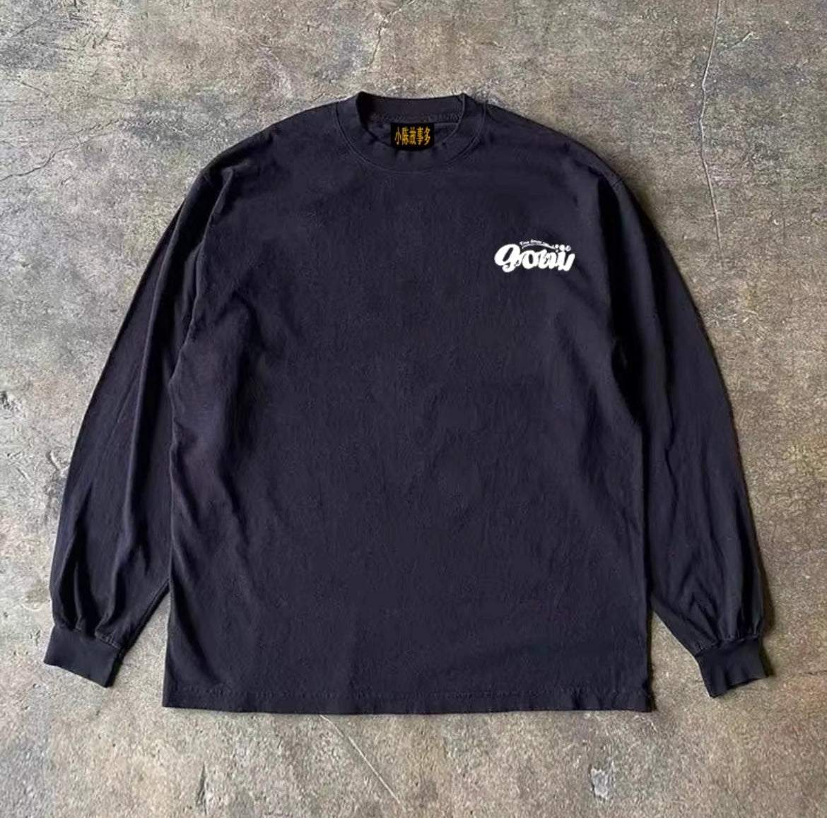 Bubble Font Lettering Graphic Long Sleeve T-Shirt