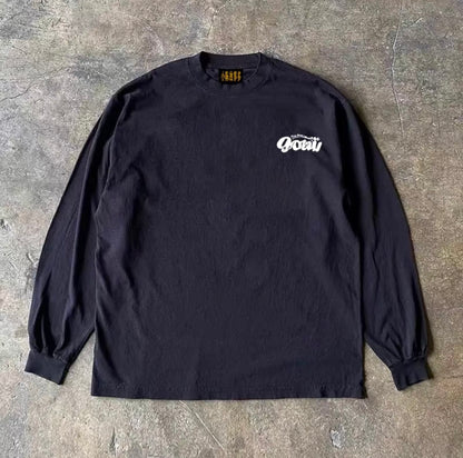 Bubble Font Lettering Graphic Long Sleeve T-Shirt
