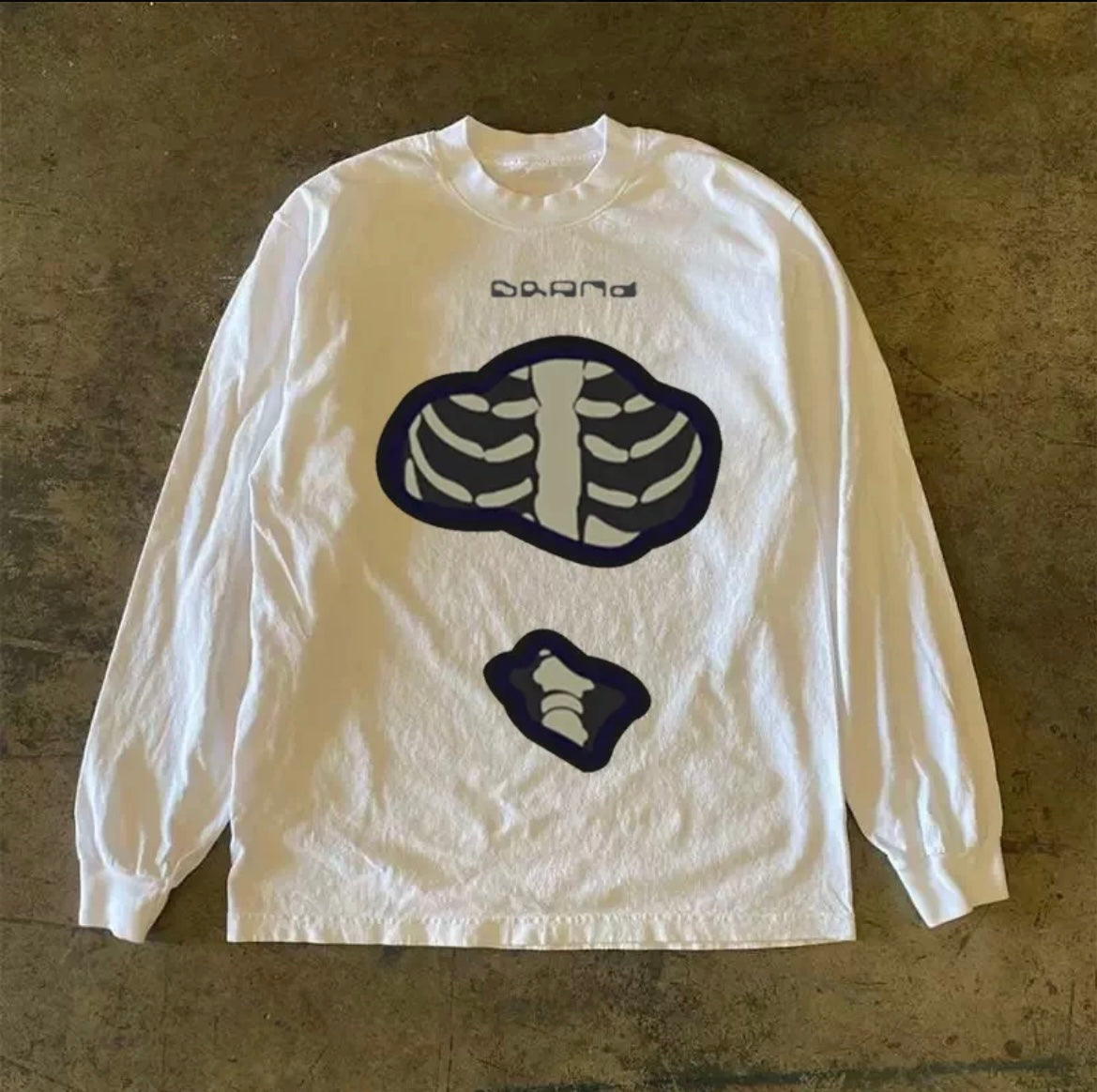 Front Bone Graphic Long Sleeve T-Shirt
