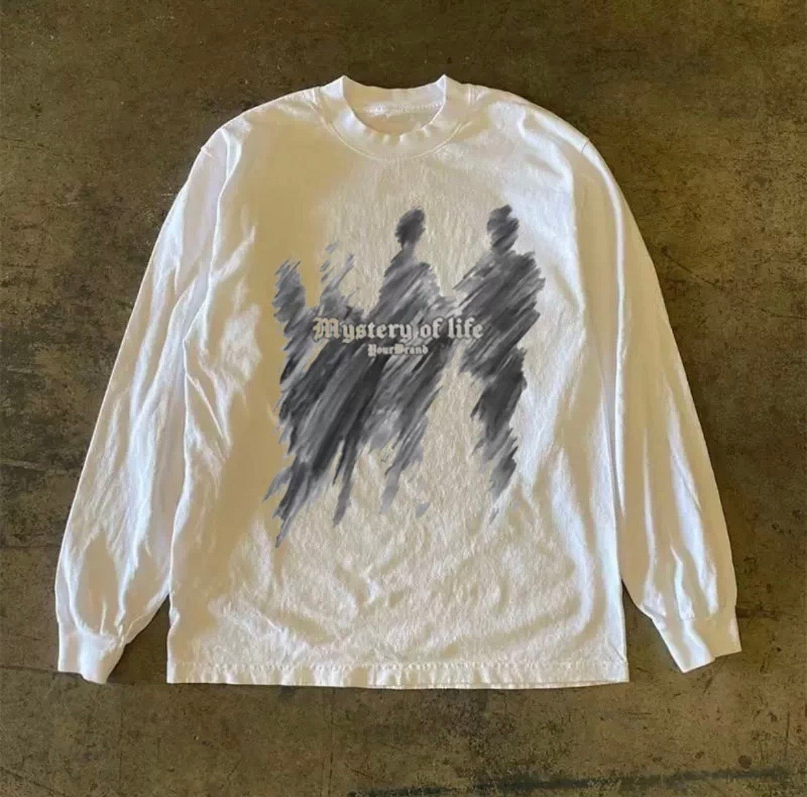 Shadow Splash Graphic Long Sleeve T-Shirt