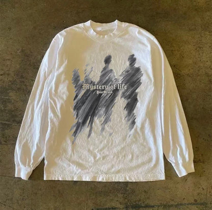 Shadow Splash Graphic Long Sleeve T-Shirt