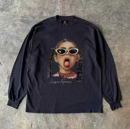 Girl Art Illustration Long Sleeve T-Shirt