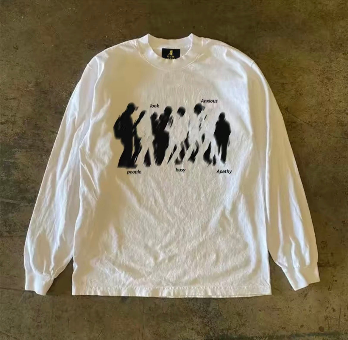 Silhouette Motion Graphic Long Sleeve T-Shirt