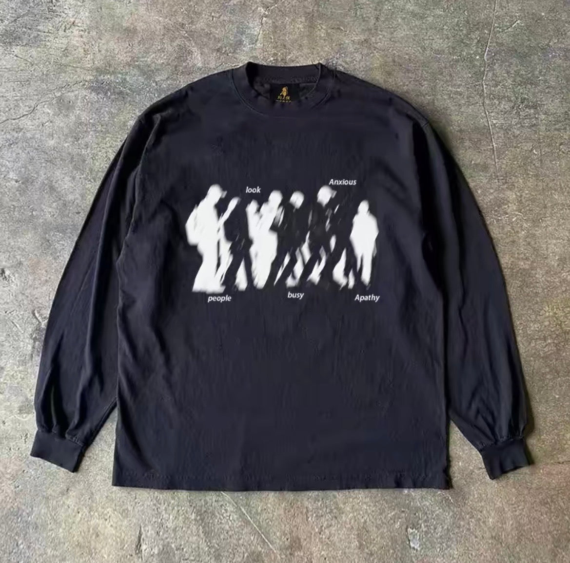 Silhouette Motion Graphic Long Sleeve T-Shirt