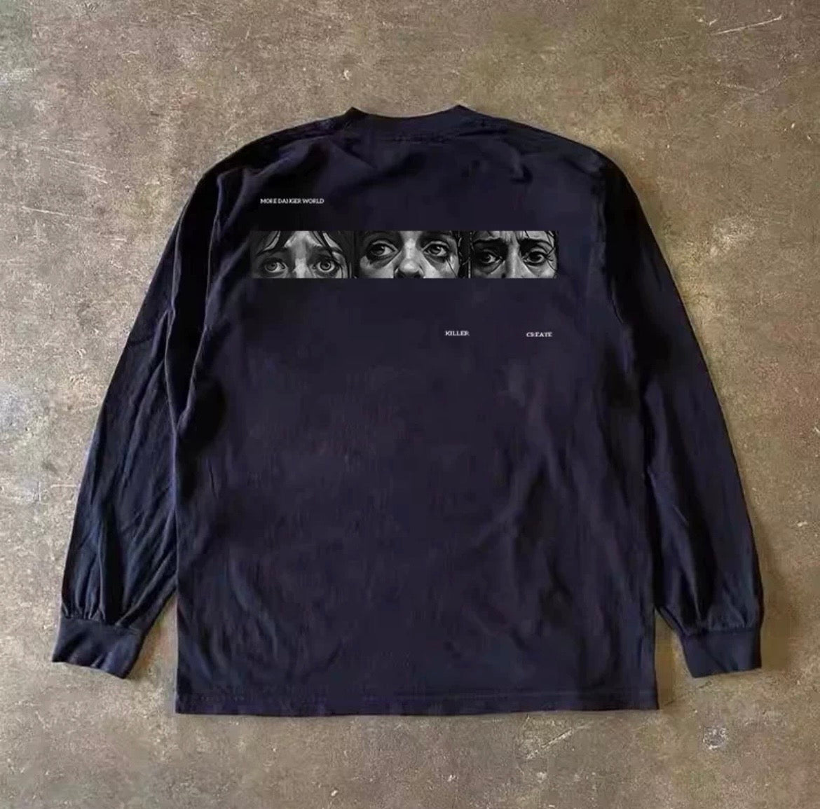 Back Eye Graphic Long Sleeve T-Shirt