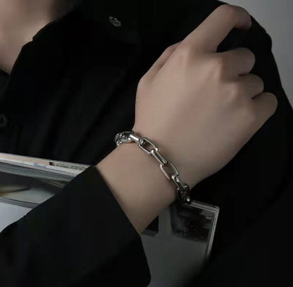Square Long Link Chain Bracelet