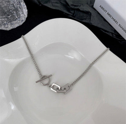Toggle Square Parts Chain Necklace