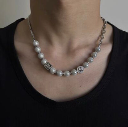 Pearl Motif Chain Necklace