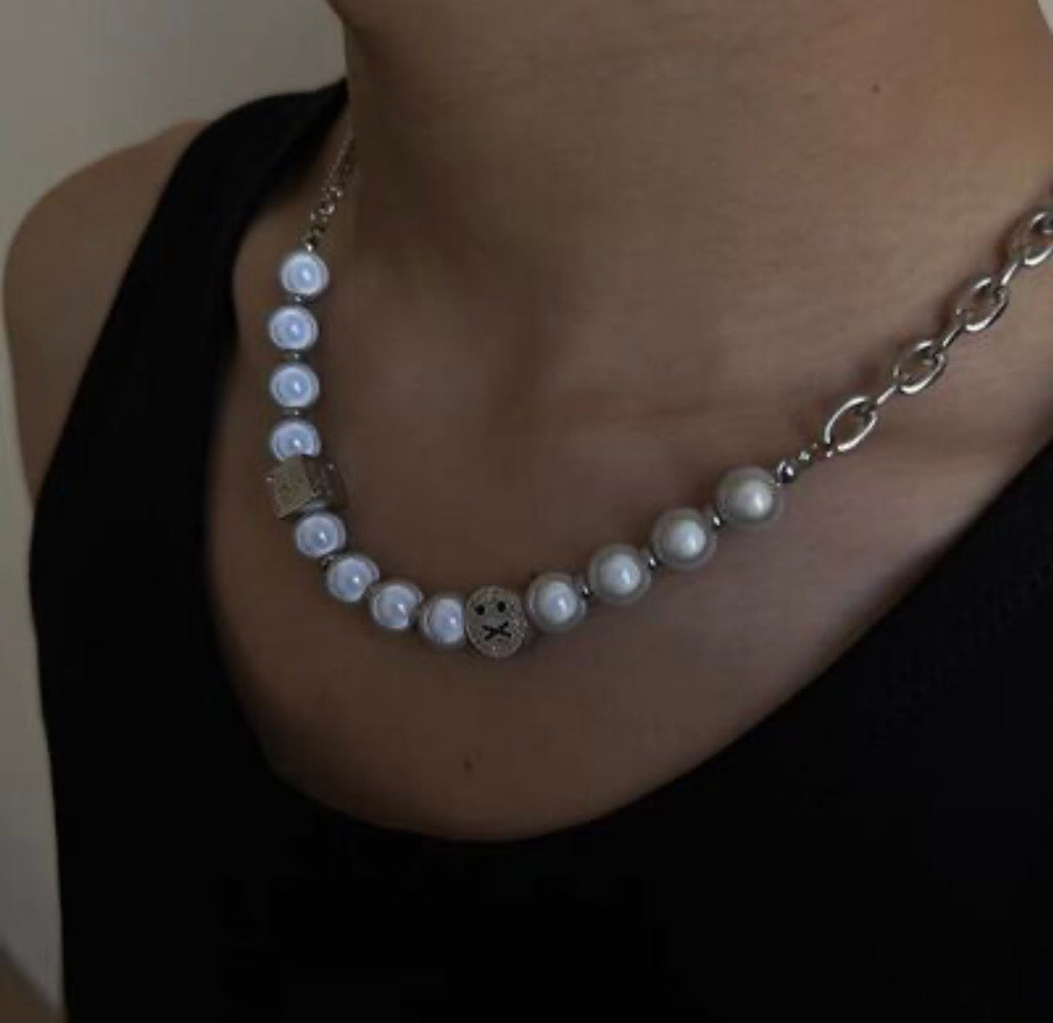 Pearl Motif Chain Necklace