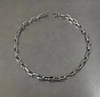 Square Long Link Toggle Necklace