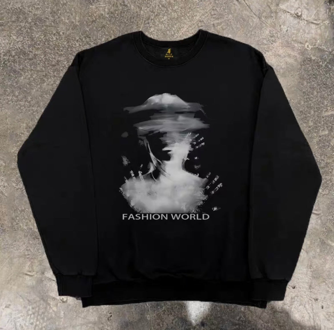 Smear Face Art Photo Sweatshirt