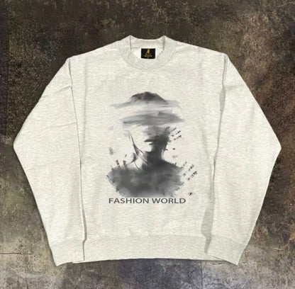 Smear Face Art Photo Sweatshirt
