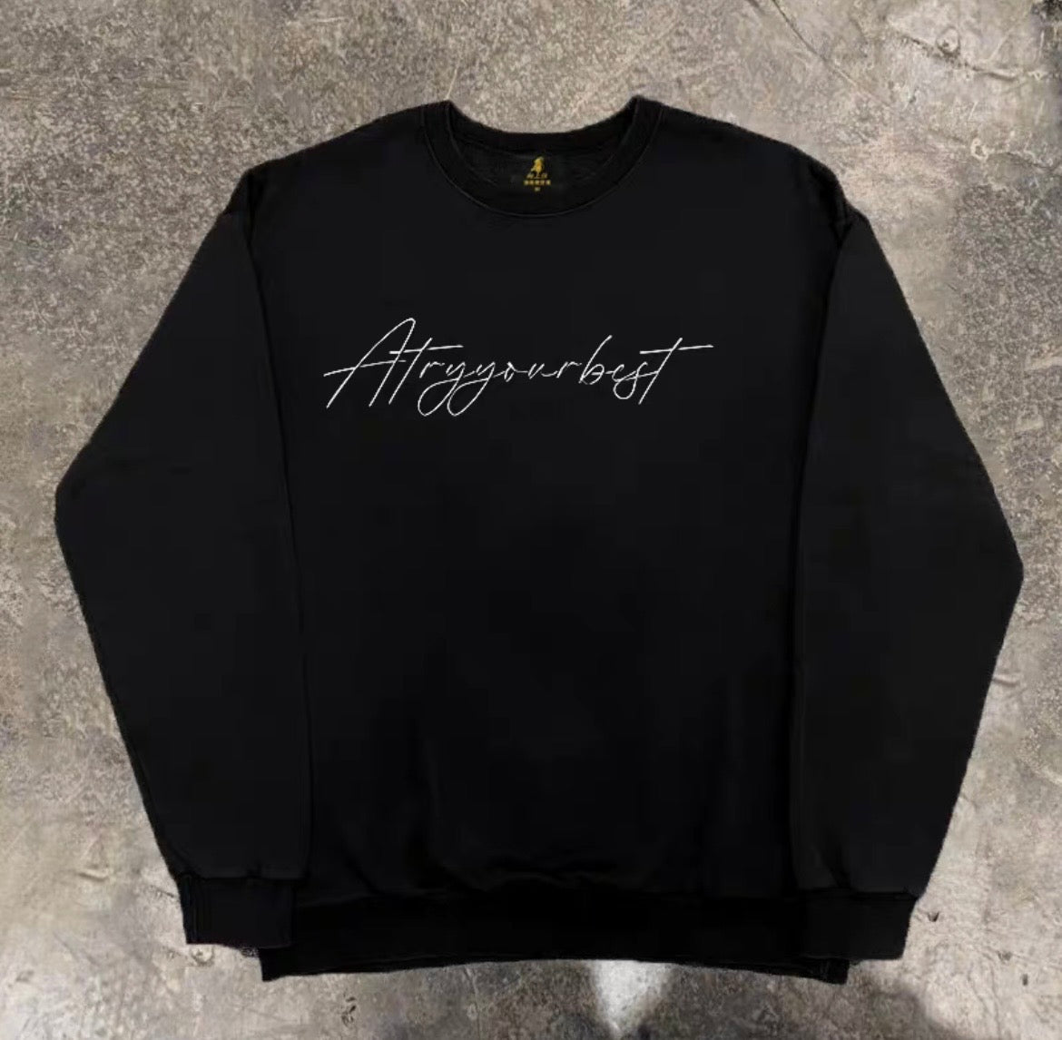 Front Script Font Sweatshirt