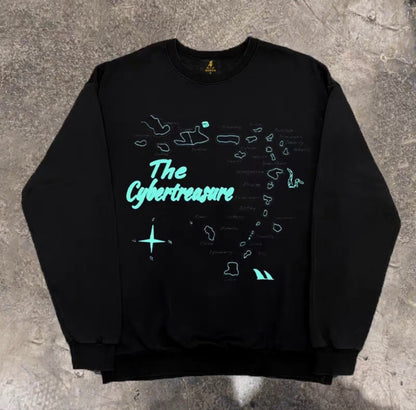 Cyber Treasure Logo Print Sweatshirt