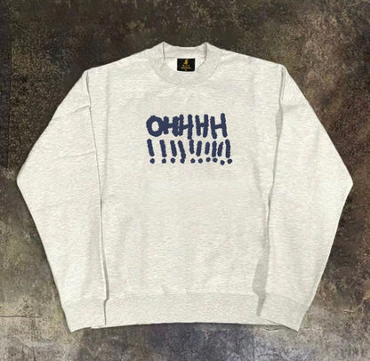 Front Graffiti Logo Print Sweatshirt
