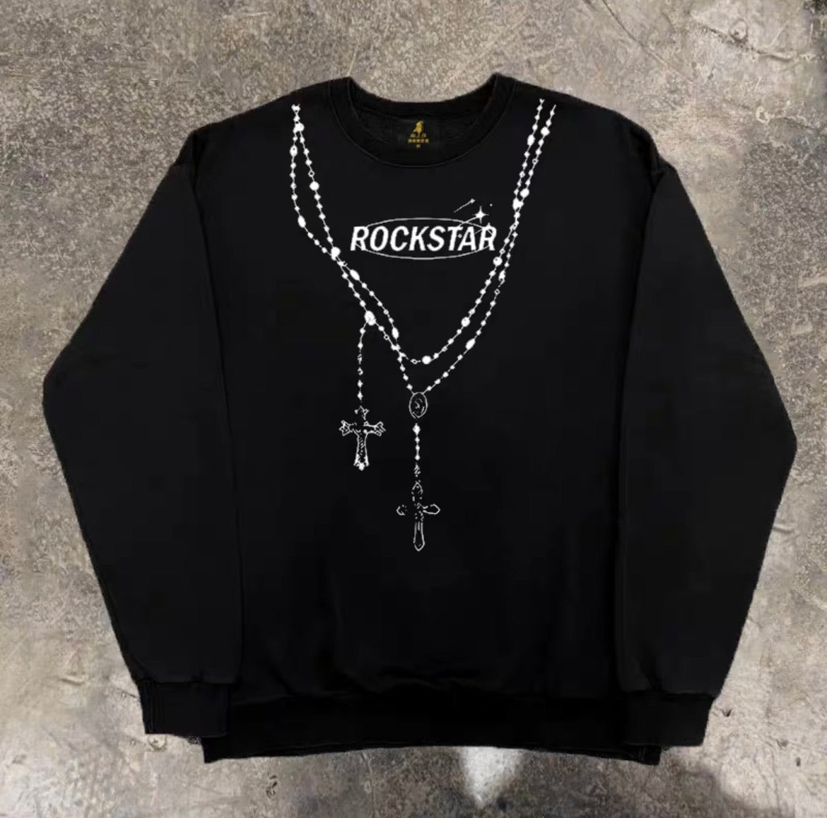 Rosary Cross Print Sweatshirt